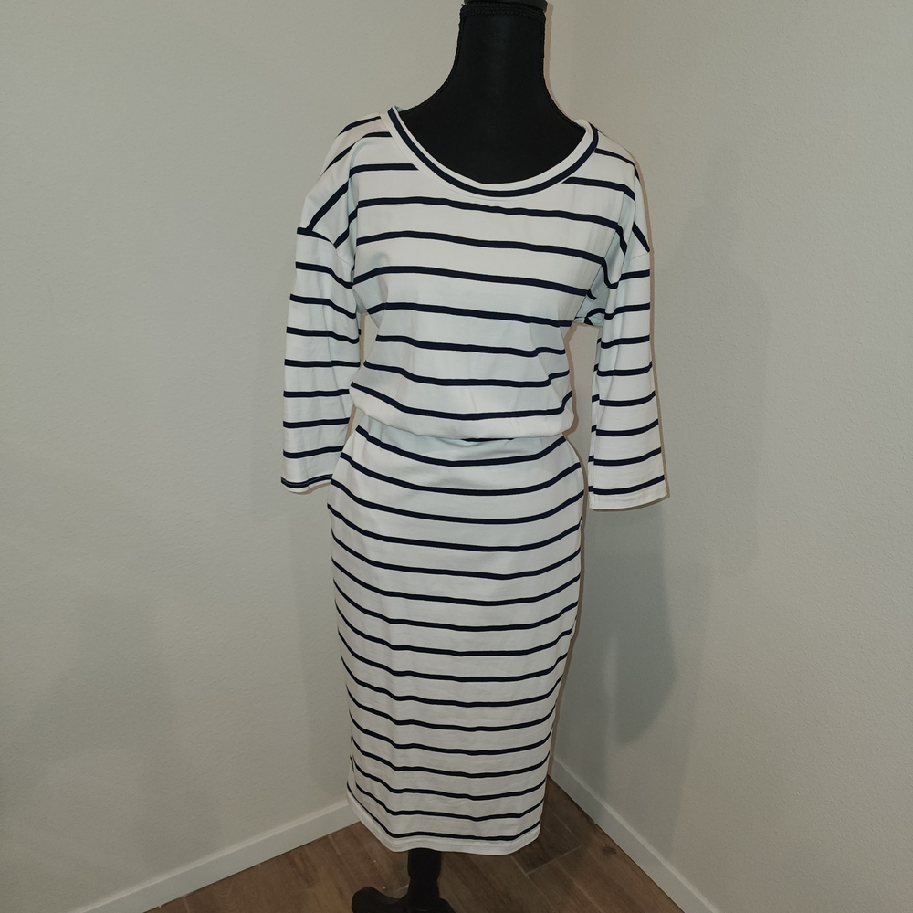 Striped Black and White Dress